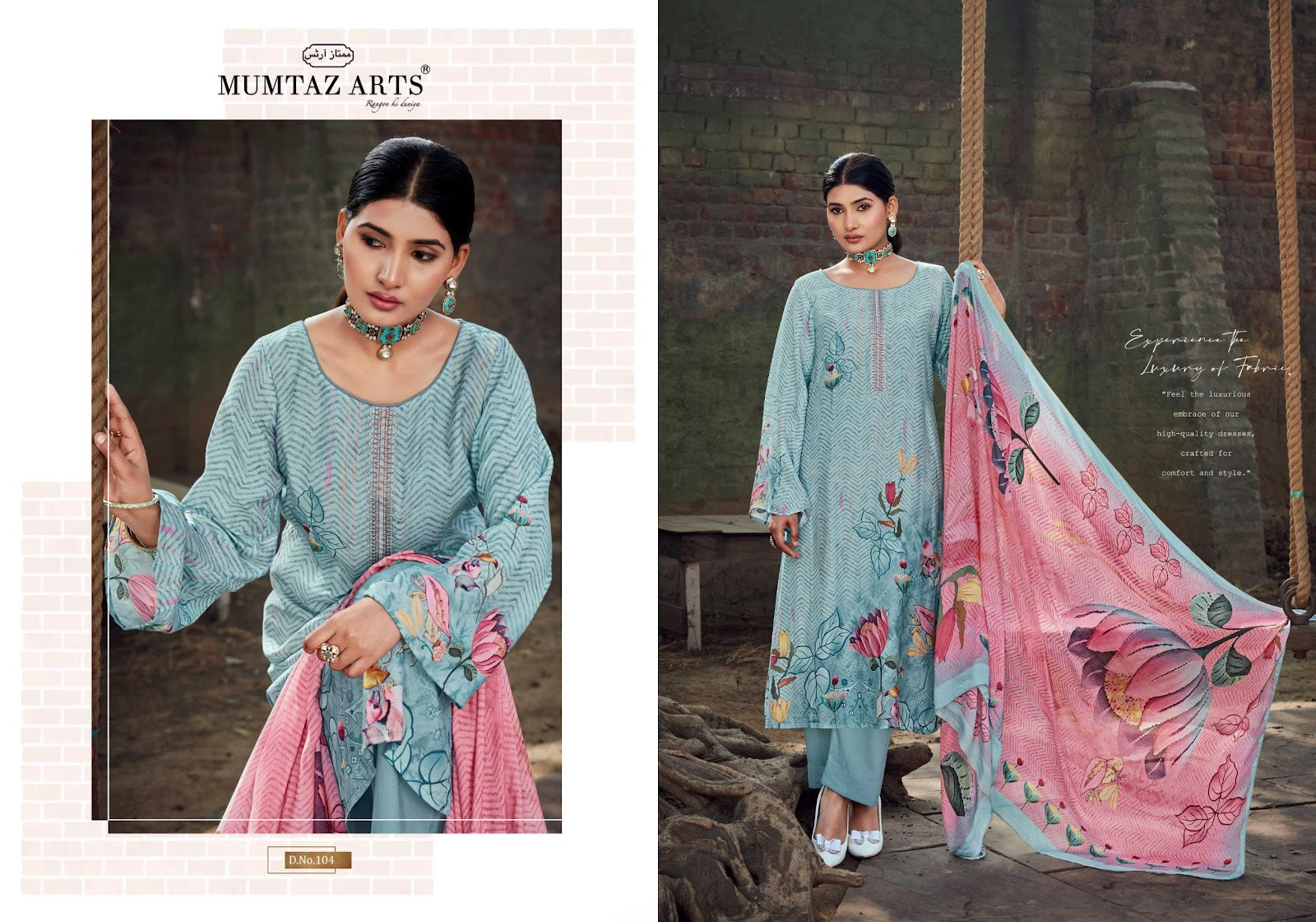 Tulip Tales Mumtaz Arts Viscose Muslin Karachi Salwar Suits Supplier Gujarat