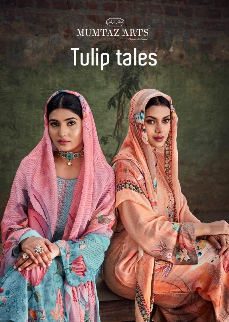 Tulip Tales Mumtaz Arts Viscose Muslin Karachi Salwar Suits Supplier Gujarat