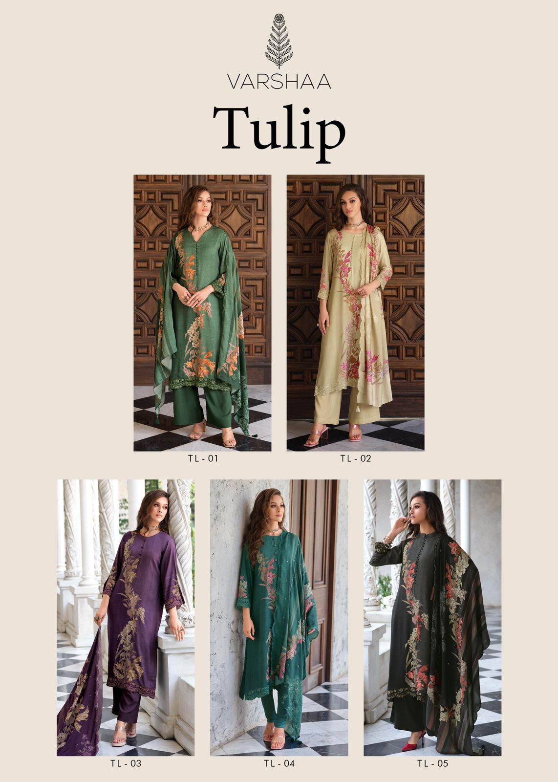 Tulip Varsha Fashions Pashmina Suits Wholesaler Ahmedabad