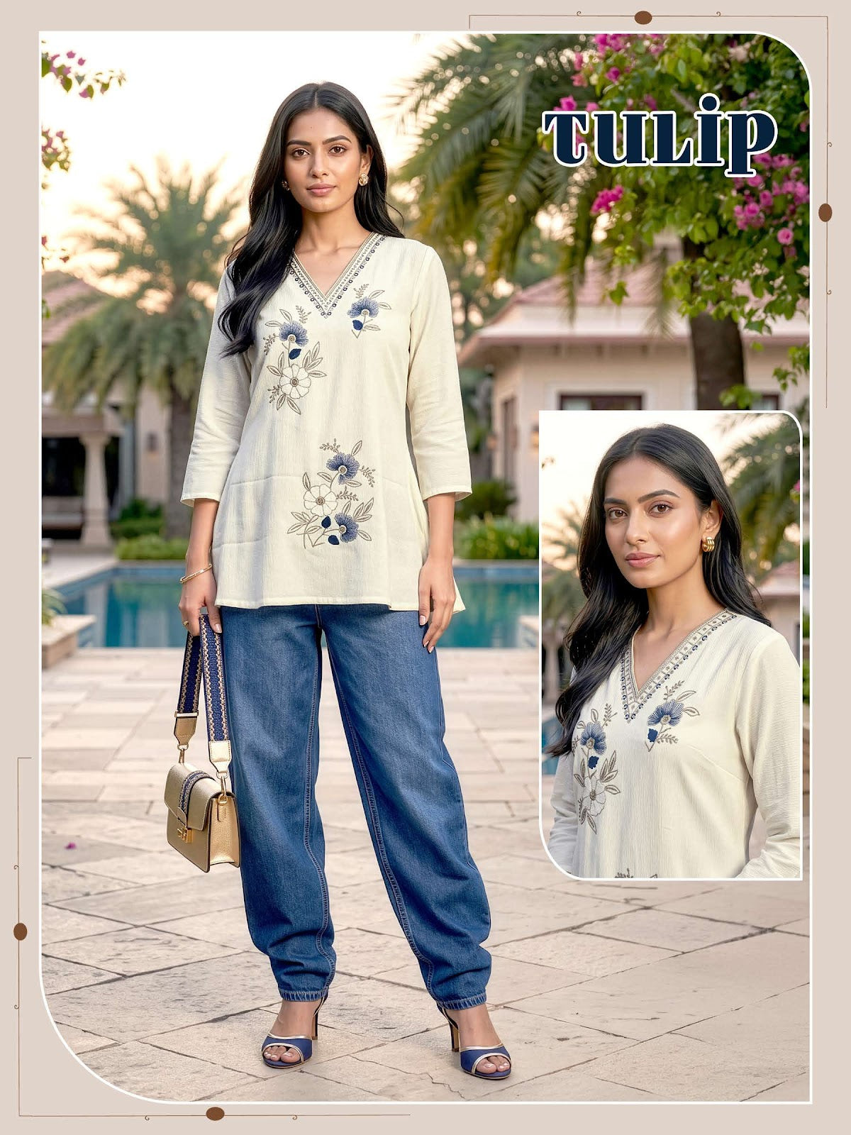 Tulip Vkh Slub Short Kurtis Manufacturer Ahmedabad