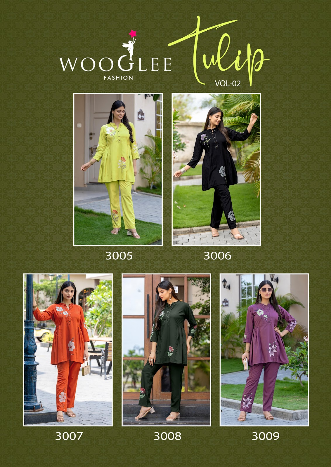 Tulip Vol 2 Wooglee Rayon Slub Co Ord Set Wholesaler India
