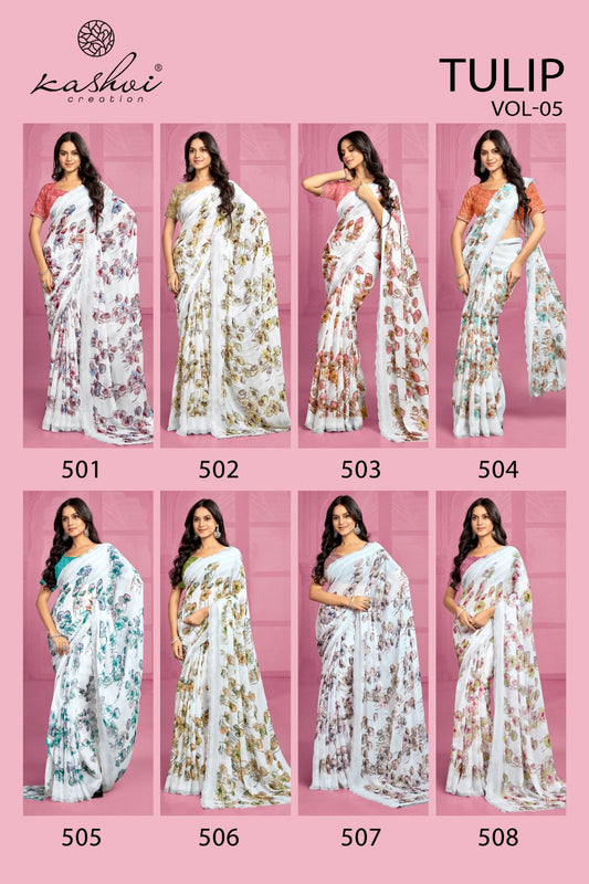 Tulip Vol 5 Kashvi Creation Sarees Manufacturer
