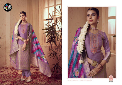 Tulsi Four Dots Viscose Muslin Pant Style Suits Wholesaler India