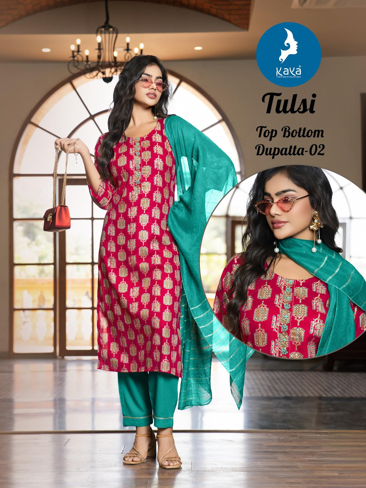 Tulsi Kaya Rayon Readymade Pant Style Suits Supplier Gujarat