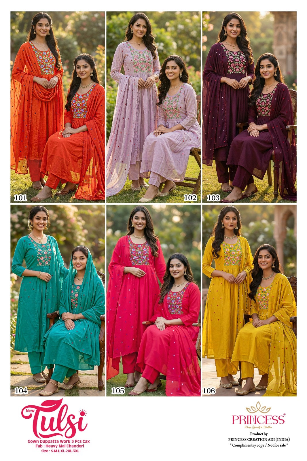 Tulsi Princess Creation Chanderi Readymade Anarkali Suits Exporter India