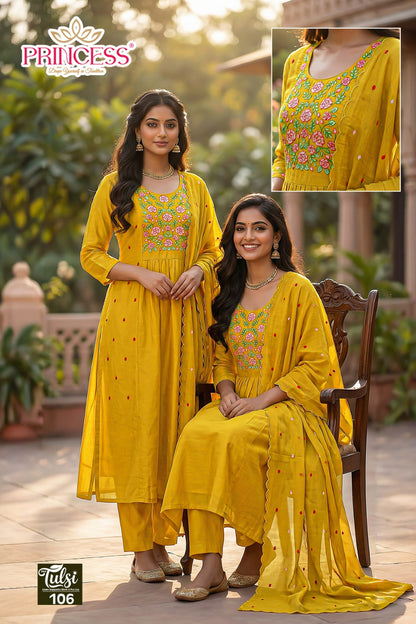 Tulsi Princess Creation Chanderi Readymade Anarkali Suits Exporter India