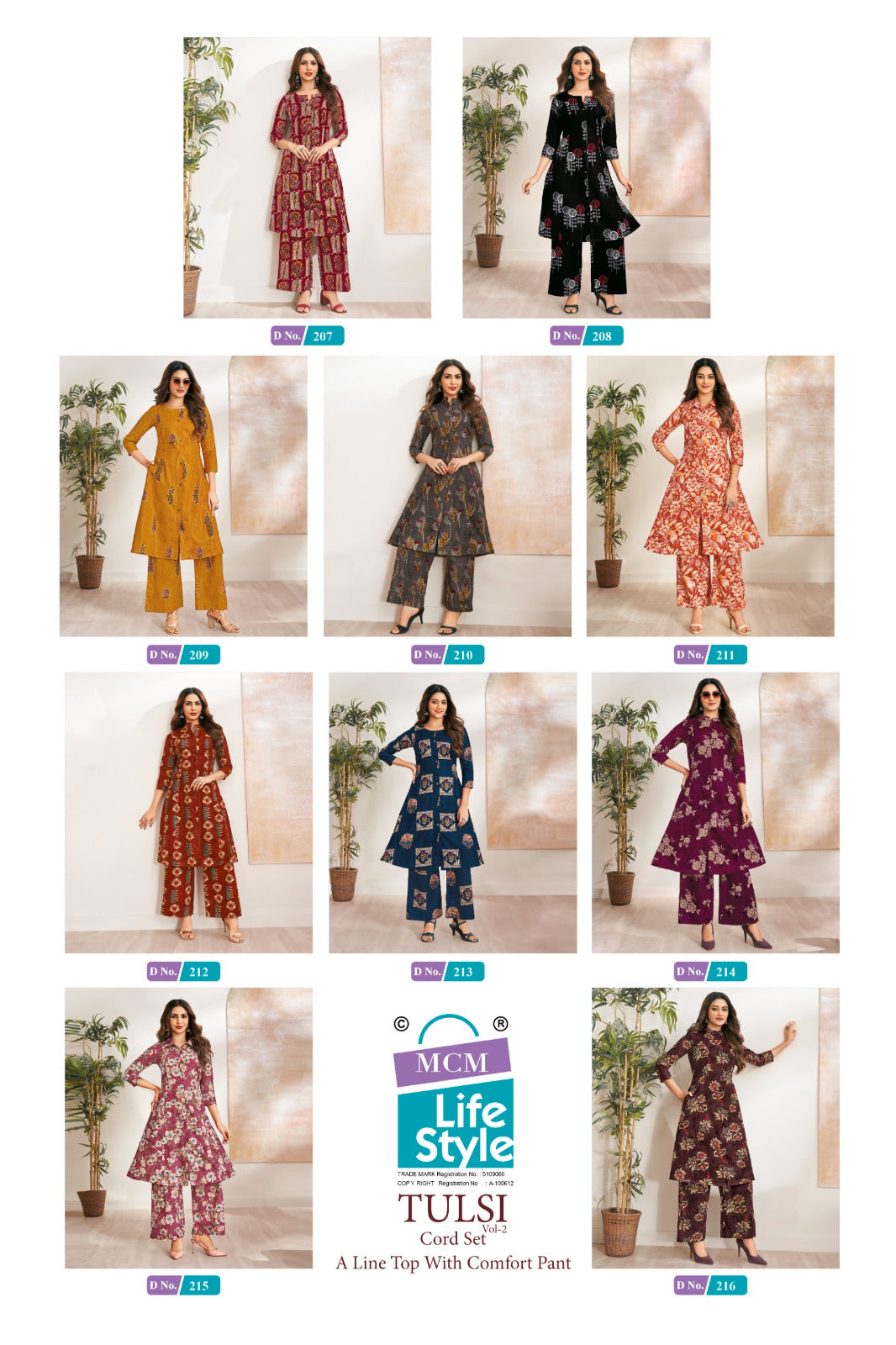 Tulsi Vol 2 Mcm Lifestyle Cotton Co Ord Set Supplier Gujarat