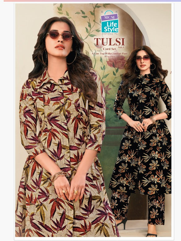 Tulsi Vol 3 Princess Cut Mcm Lifestyle Pure Cotton Co Ord Set Supplier Gujarat