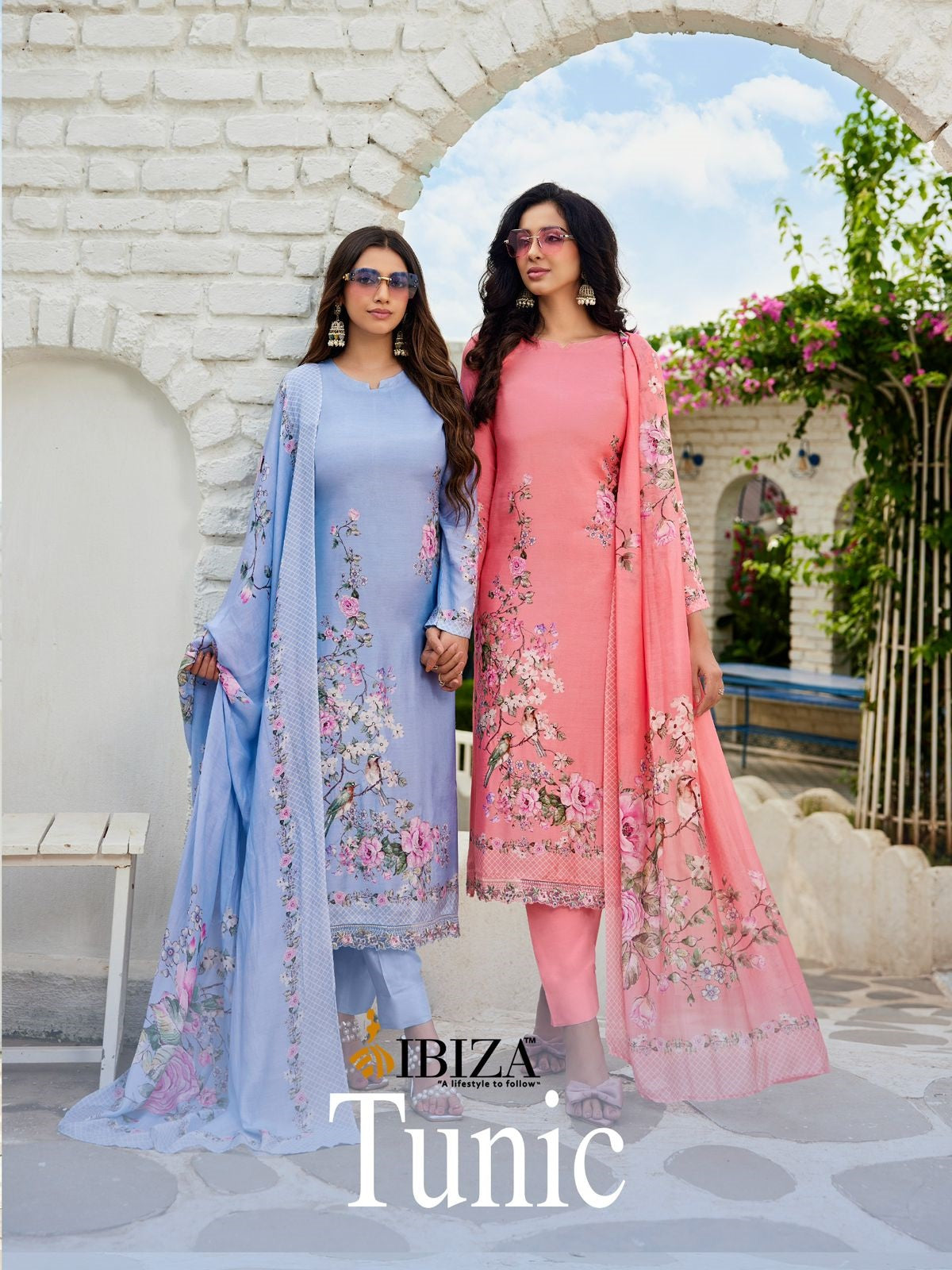 Tunic Ibiza Pure Bemberg Muslin Pant Style Suits Manufacturer India
