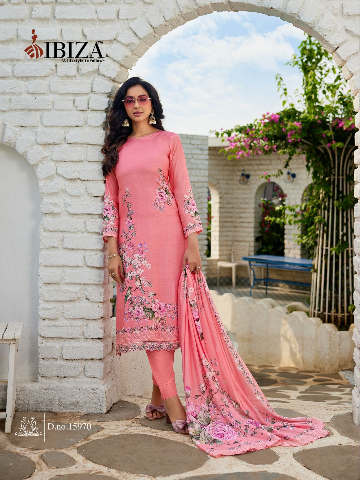 Tunic Ibiza Pure Bemberg Muslin Pant Style Suits Manufacturer India
