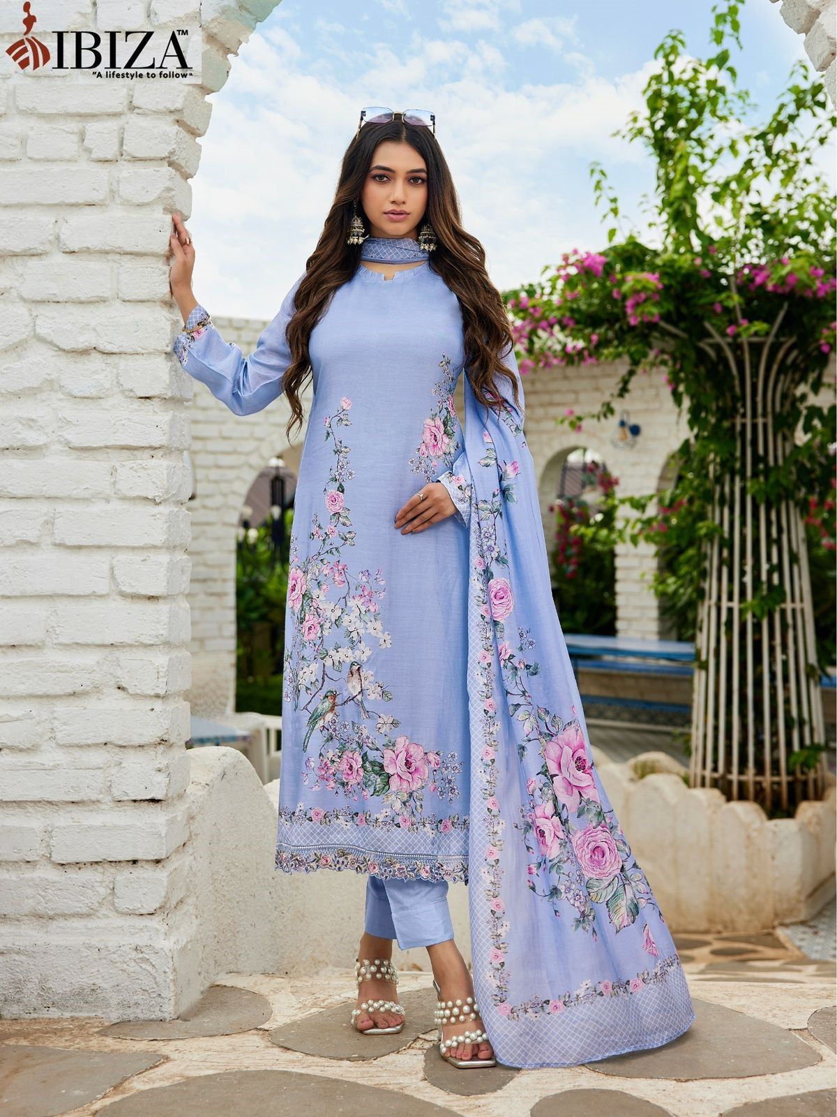 Tunic Ibiza Pure Bemberg Muslin Pant Style Suits Manufacturer India
