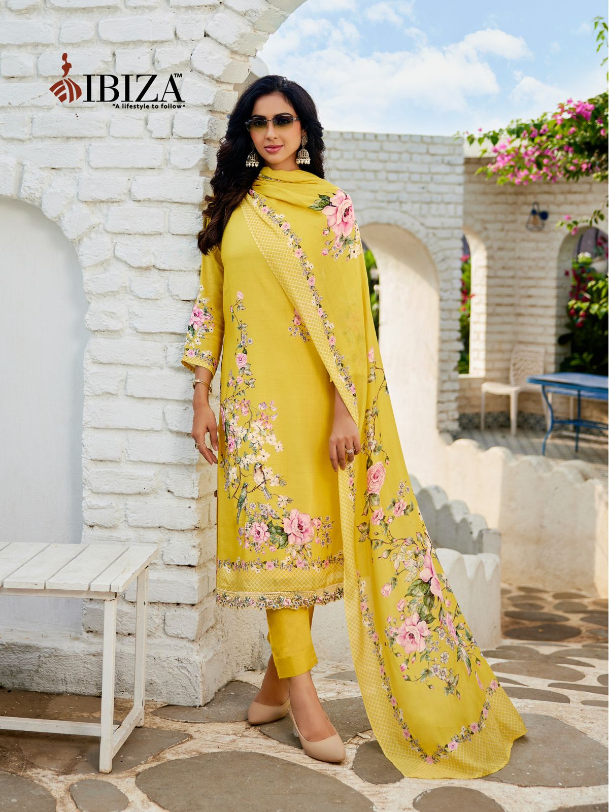 Tunic Ibiza Pure Bemberg Muslin Pant Style Suits Manufacturer India