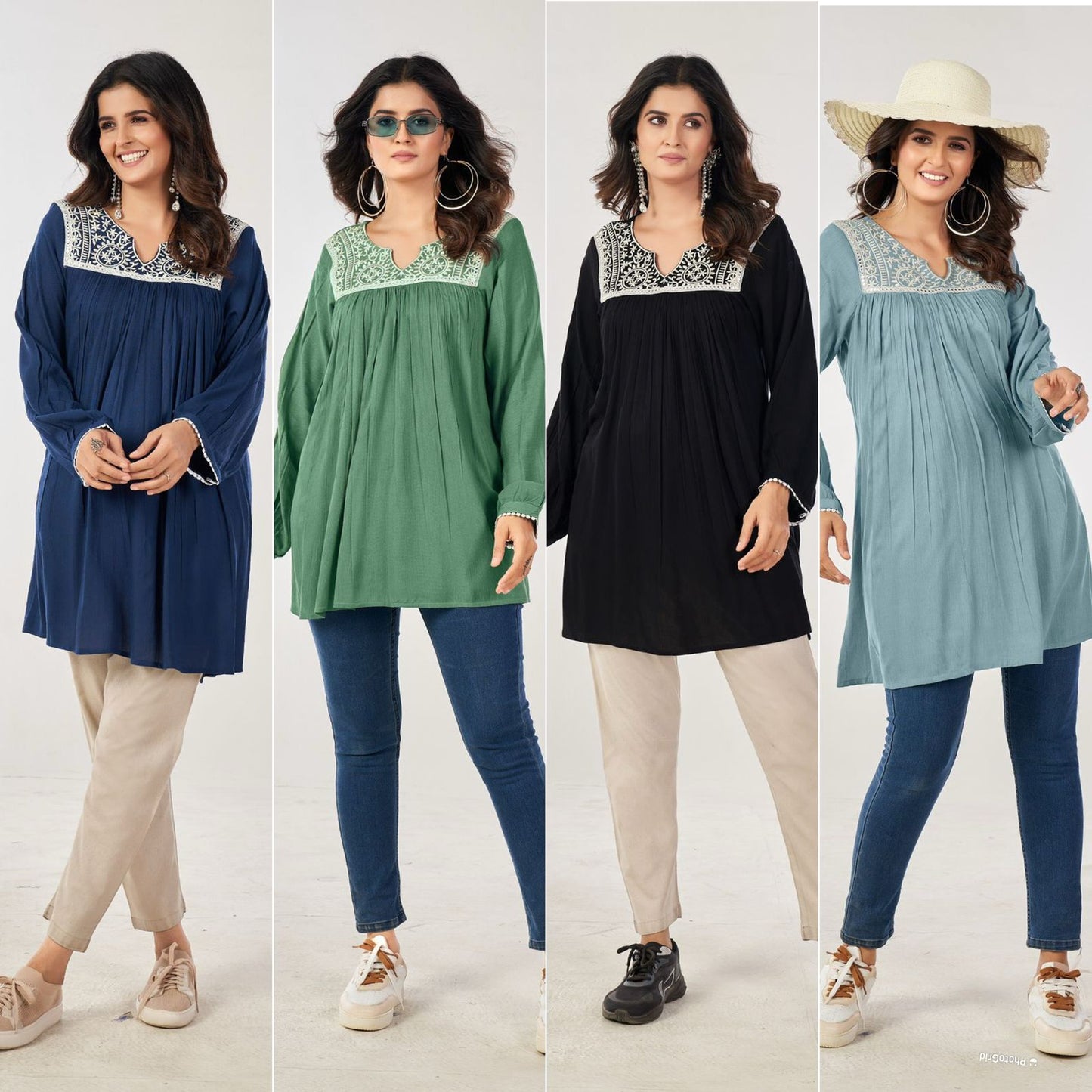 Tunic Nx Bluehills Heavy Rayon Stylish Tops Wholesale Price