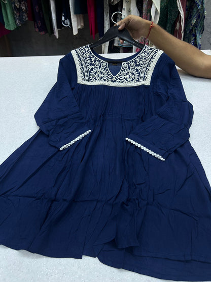 Tunic Nx Bluehills Heavy Rayon Stylish Tops Wholesale Price