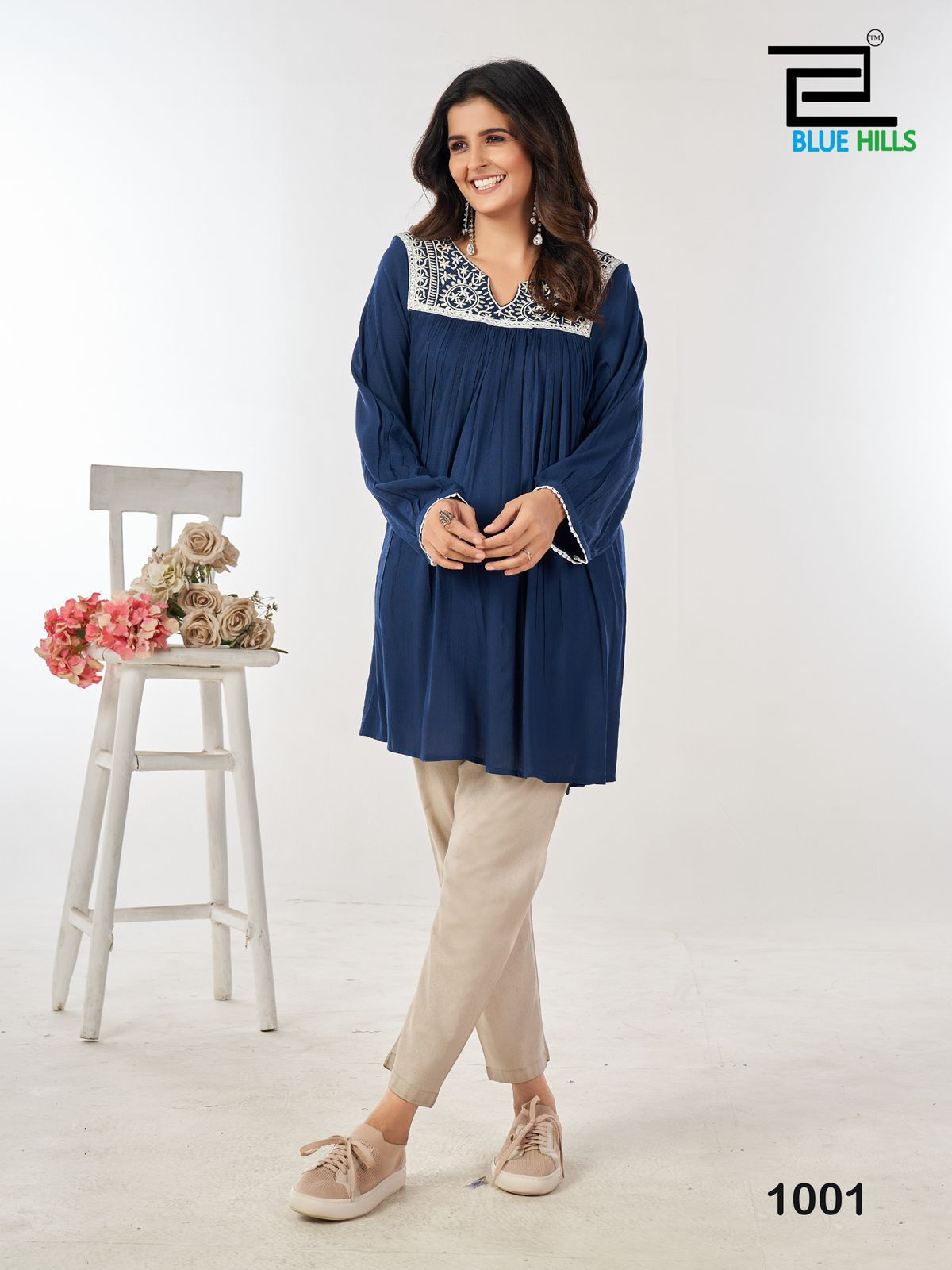 Tunic Nx Bluehills Heavy Rayon Stylish Tops Wholesale Price