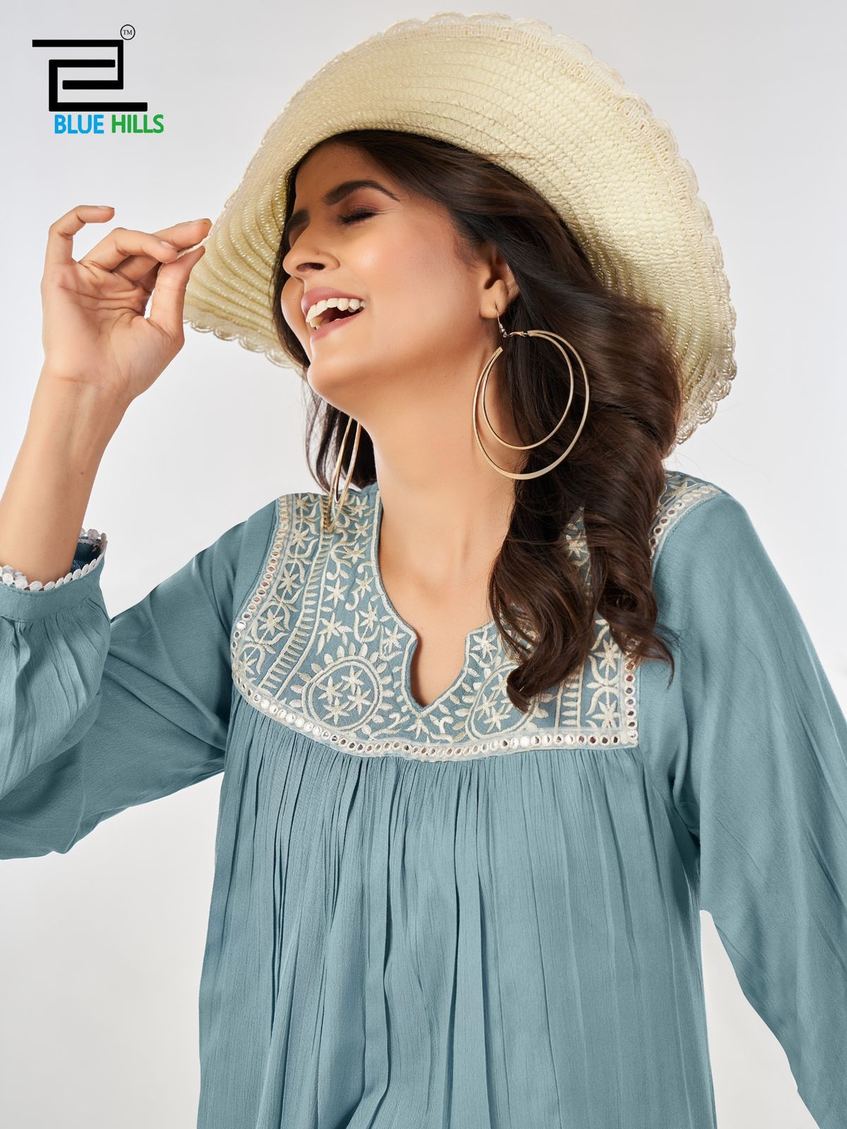 Tunic Nx Bluehills Heavy Rayon Stylish Tops Wholesale Price