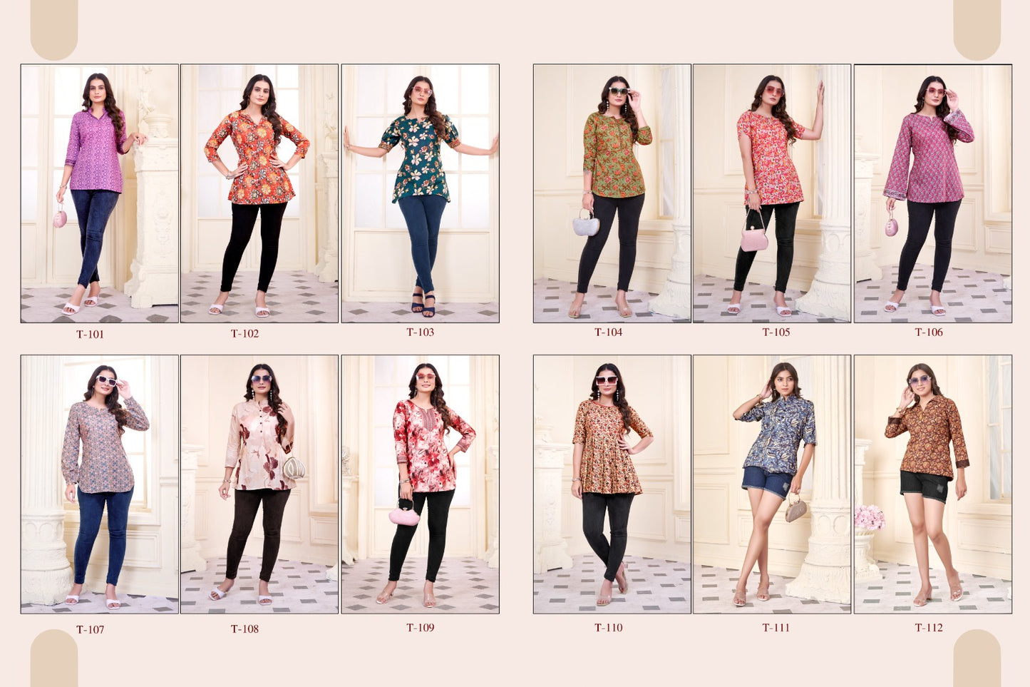 Tunic Vol 1 Rahi Fab Cotton Cambric Short Kurtis Manufacturer India