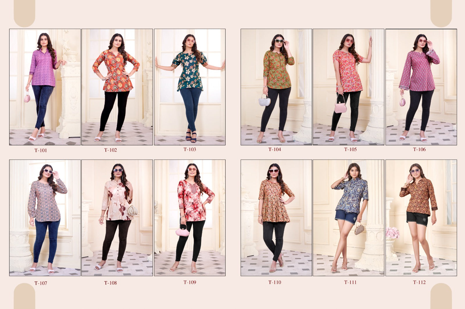 Tunic Vol 1 Rahi Fab Cotton Cambric Short Kurtis Manufacturer India