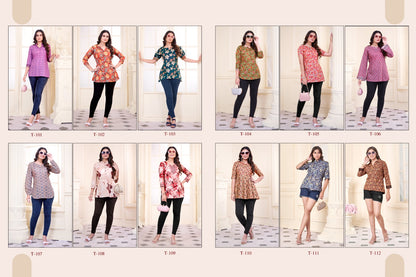 Tunic Vol 1 Rahi Fab Cotton Cambric Short Kurtis Manufacturer India