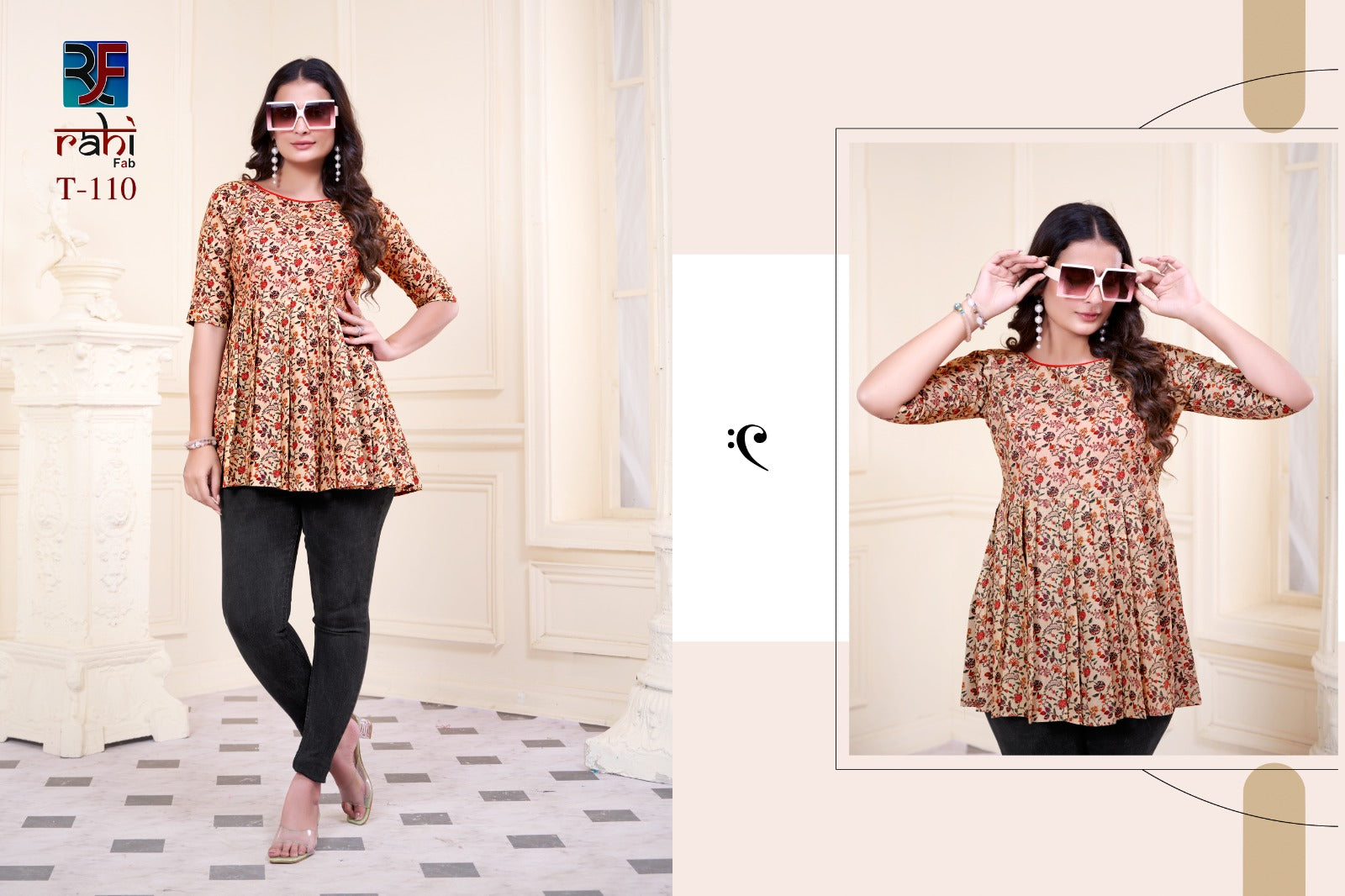 Tunic Vol 1 Rahi Fab Cotton Cambric Short Kurtis Manufacturer India