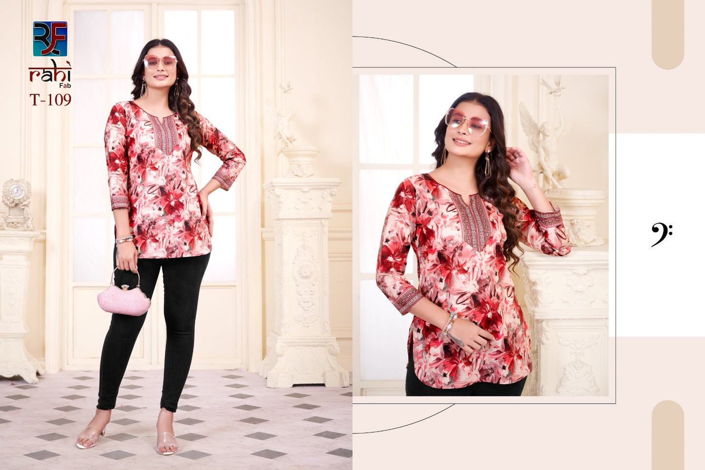 Tunic Vol 1 Rahi Fab Cotton Cambric Short Kurtis Manufacturer India