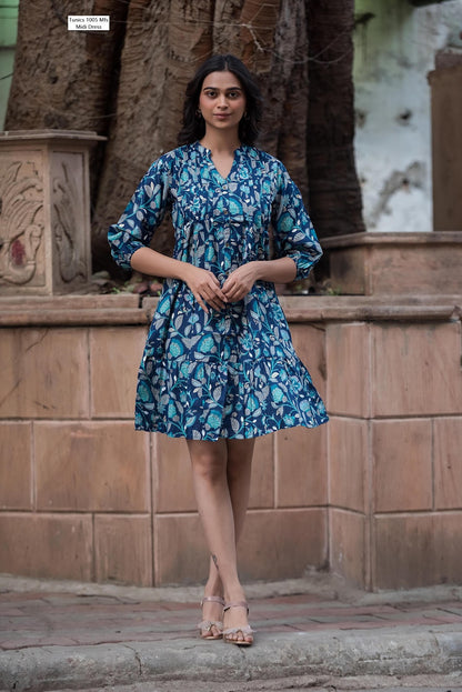 Tunics 1005 Mfs Cotton Midi Dress Wholesaler Ahmedabad