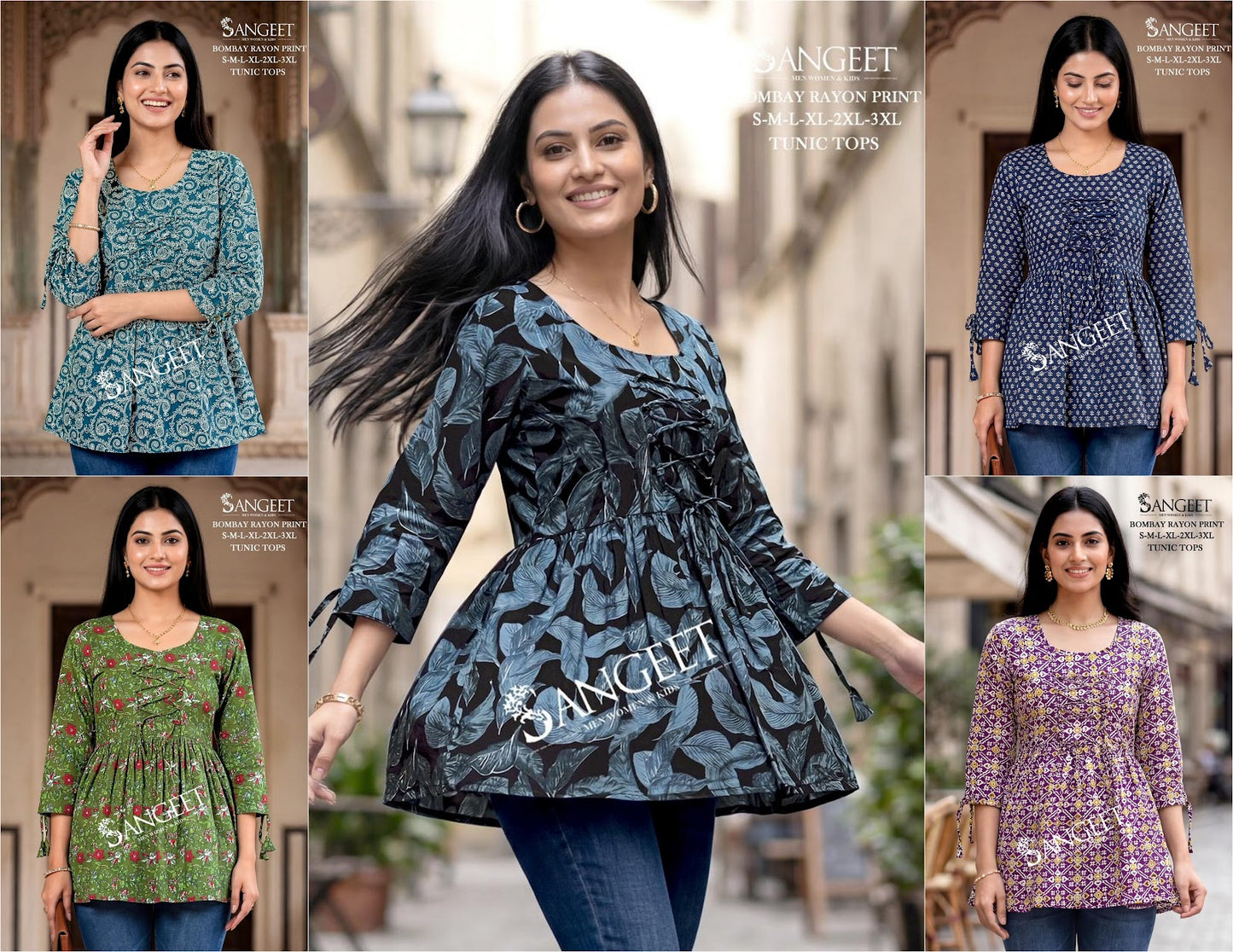 Tunics 2204 Sangeet Bombay Stylish Short Tops Wholesale Rate