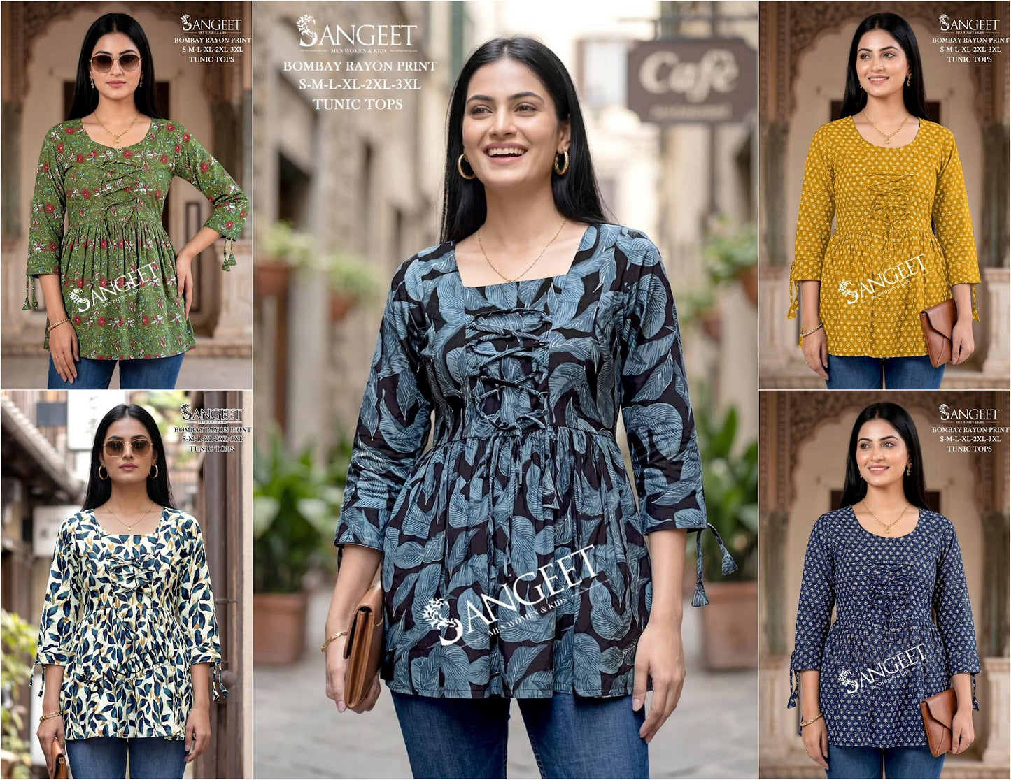 Tunics 2204 Sangeet Bombay Stylish Short Tops Wholesale Rate