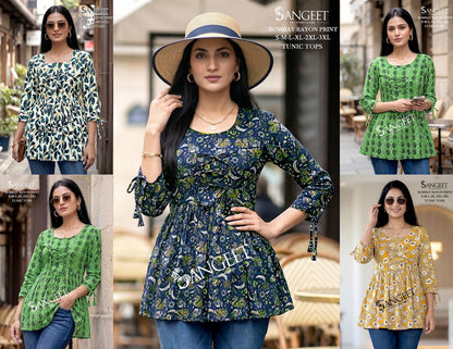 Tunics 2204 Sangeet Bombay Stylish Short Tops Wholesale Rate