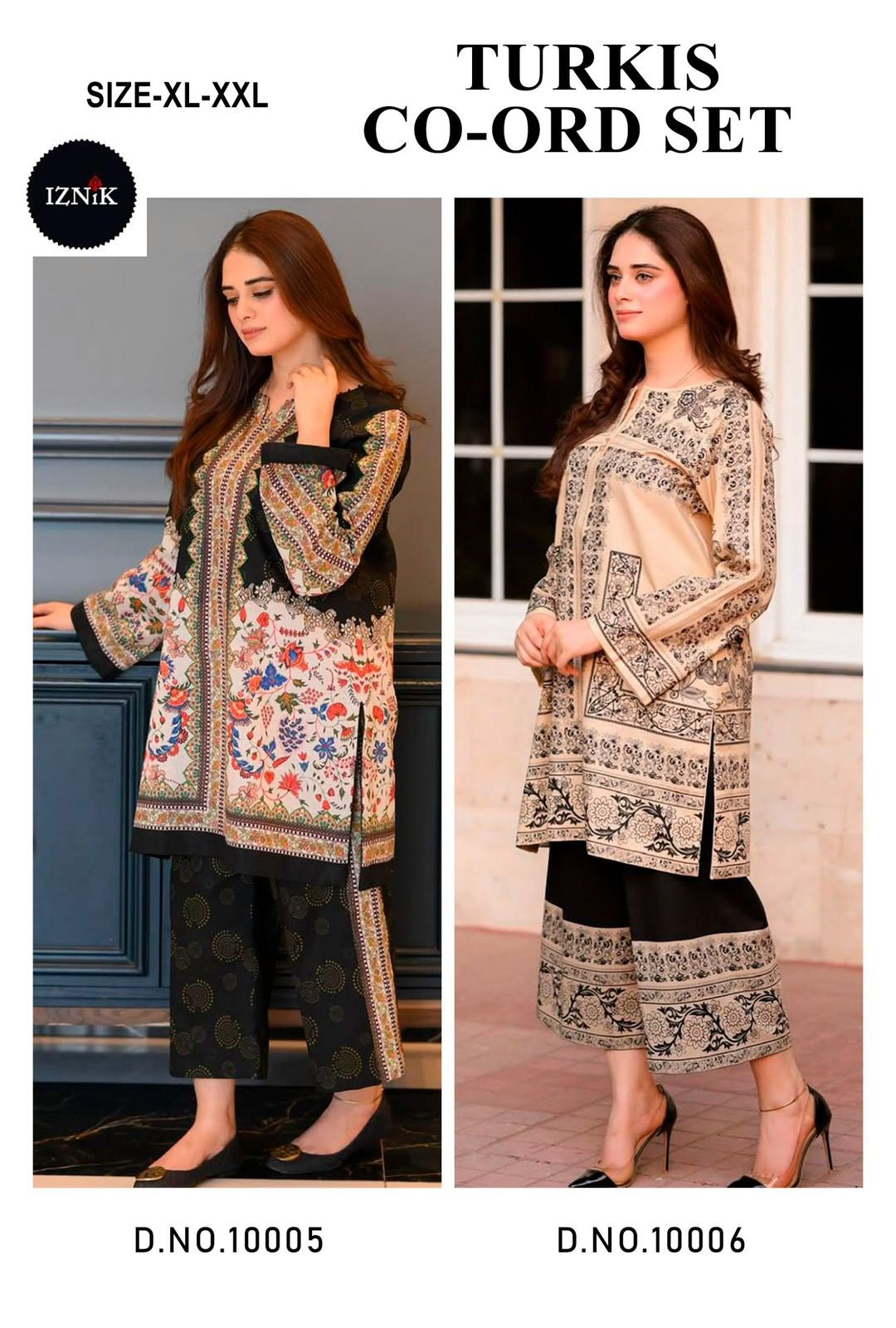 Turkis Karachi Print Iznik Lawn Co Ord Set Exporter Gujarat