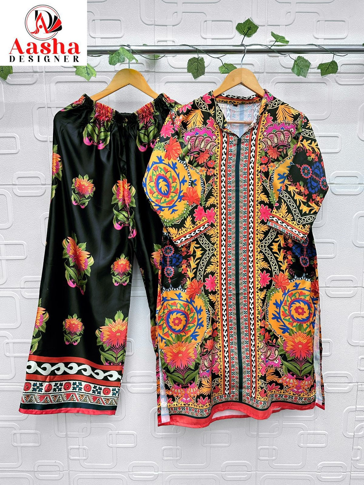 Turkis Vol 2 Karachi Aasha Designer Satin Co Ord Set Wholesaler India