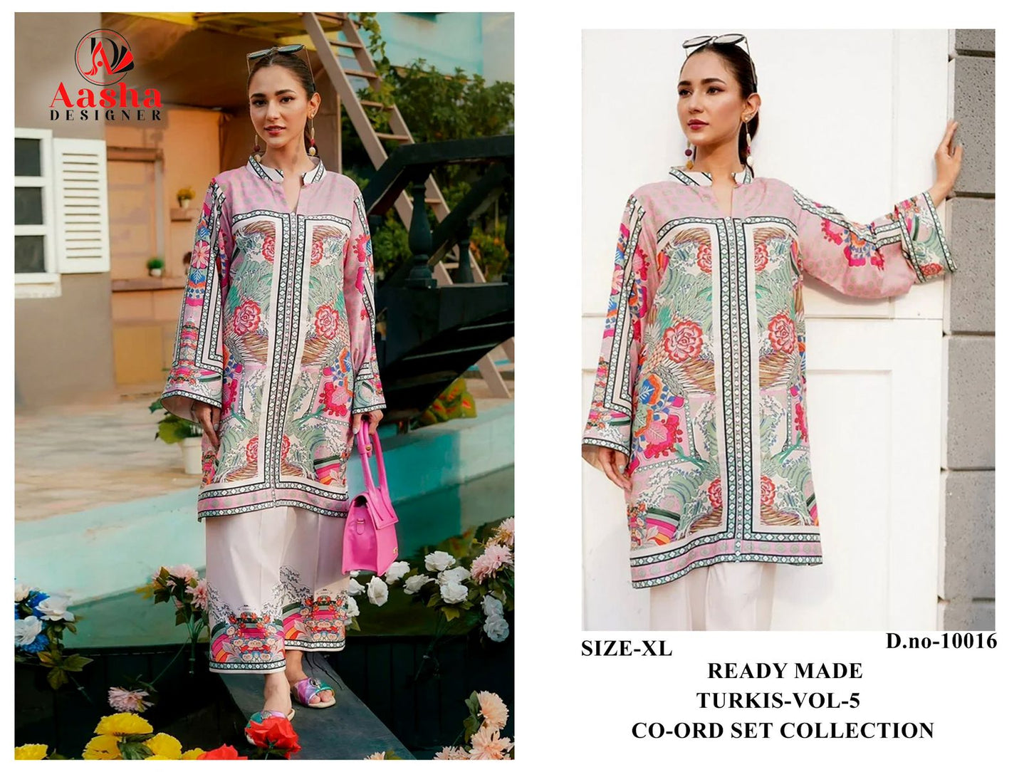 Turkis Vol 5 Karachi Aasha Designer Satin Co Ord Set Exporter Ahmedabad