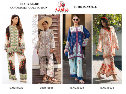 Turkis Vol 6 Karachi Aasha Designer Modal Co Ord Set Supplier India