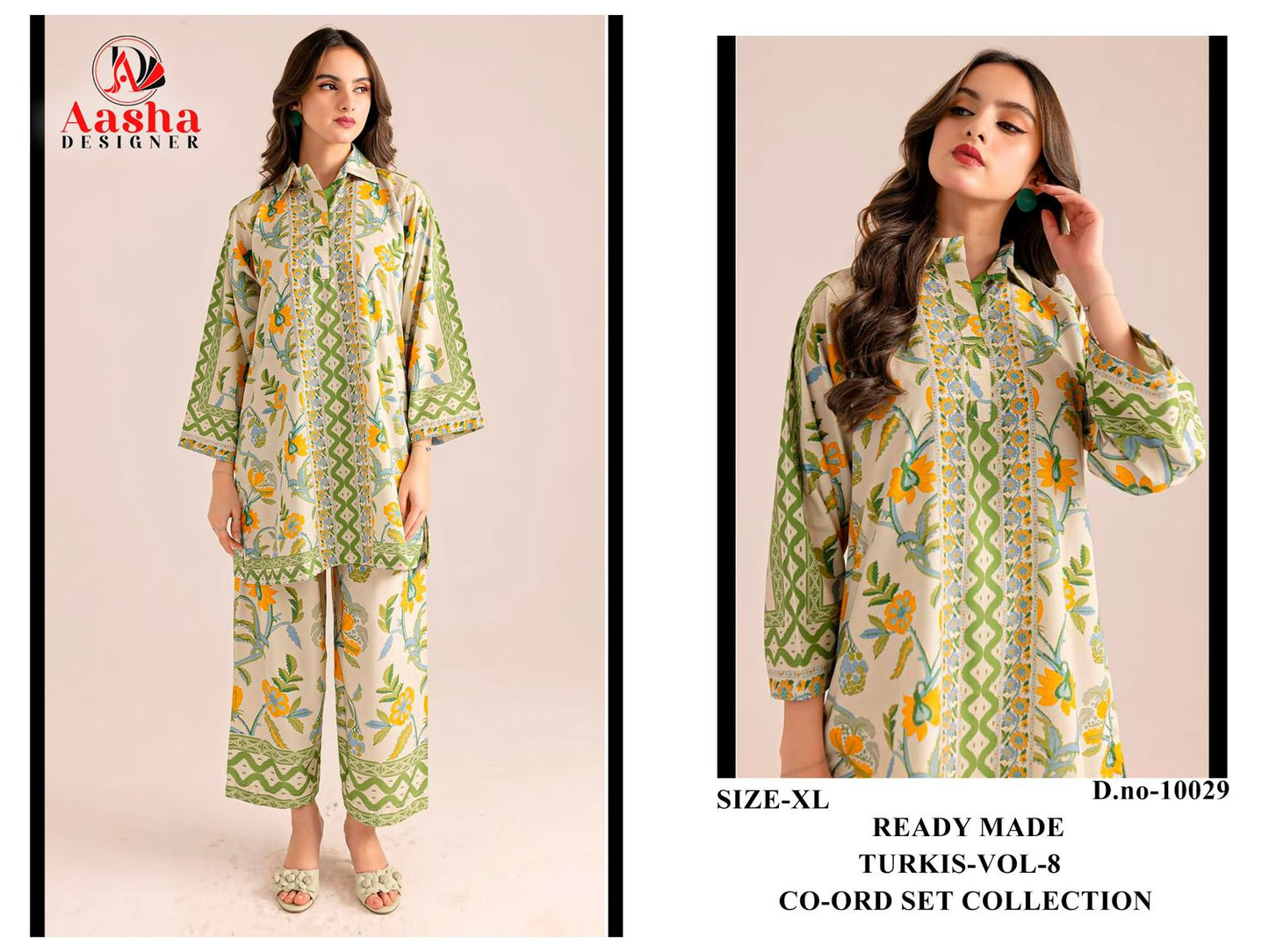 Turkis Vol 8 Karachi Aasha Designer Satin Co Ord Set Wholesaler