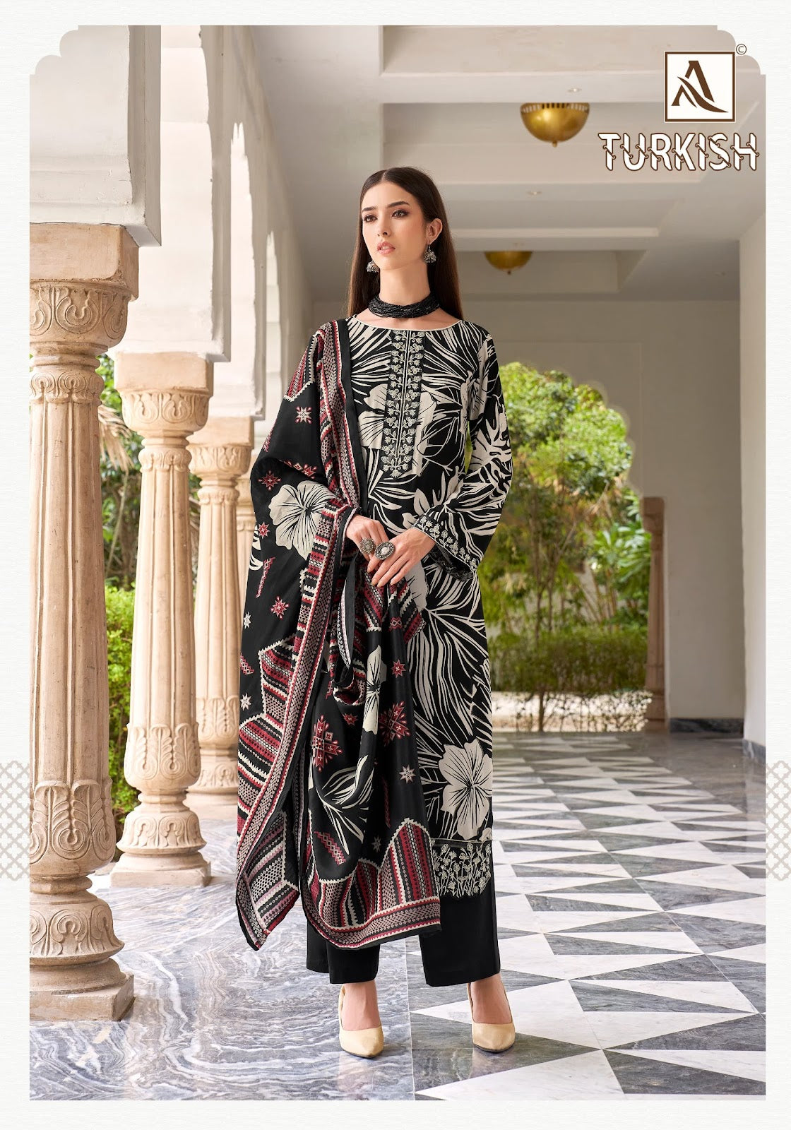 Turkish Alok Pure Viscose Karachi Salwar Suits Wholesaler Gujarat