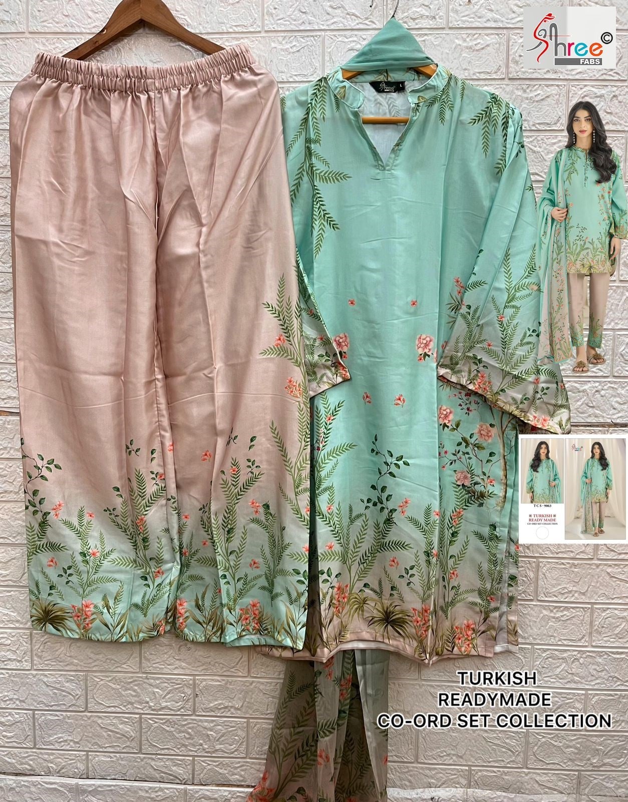Turkish Co Ord Set Shree Fabs Satin Karachi Readymade Suits Wholesaler Gujarat