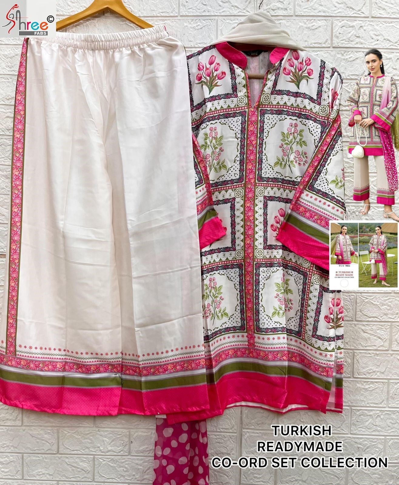 Turkish Co Ord Set Shree Fabs Satin Karachi Readymade Suits Wholesaler Gujarat