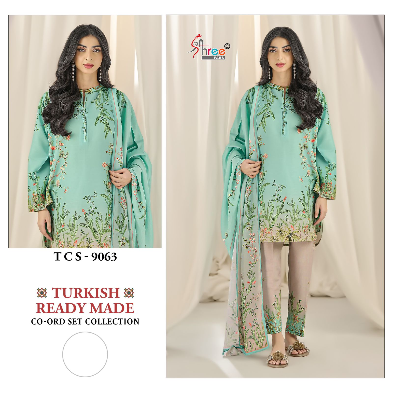 Turkish Co Ord Set Shree Fabs Satin Karachi Readymade Suits Wholesaler Gujarat