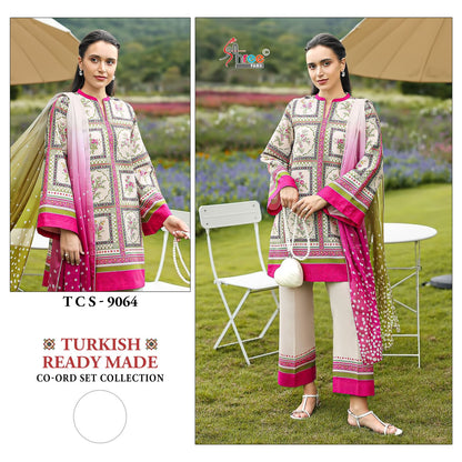 Turkish Co Ord Set Shree Fabs Satin Karachi Readymade Suits Wholesaler Gujarat