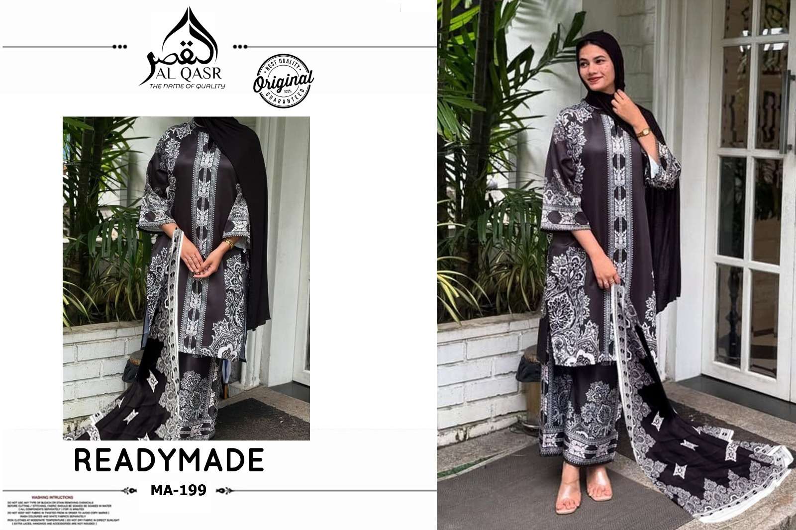 Turkish Design Ma 199 Al Qasr Satin Karachi Readymade Suits Exporter Gujarat
