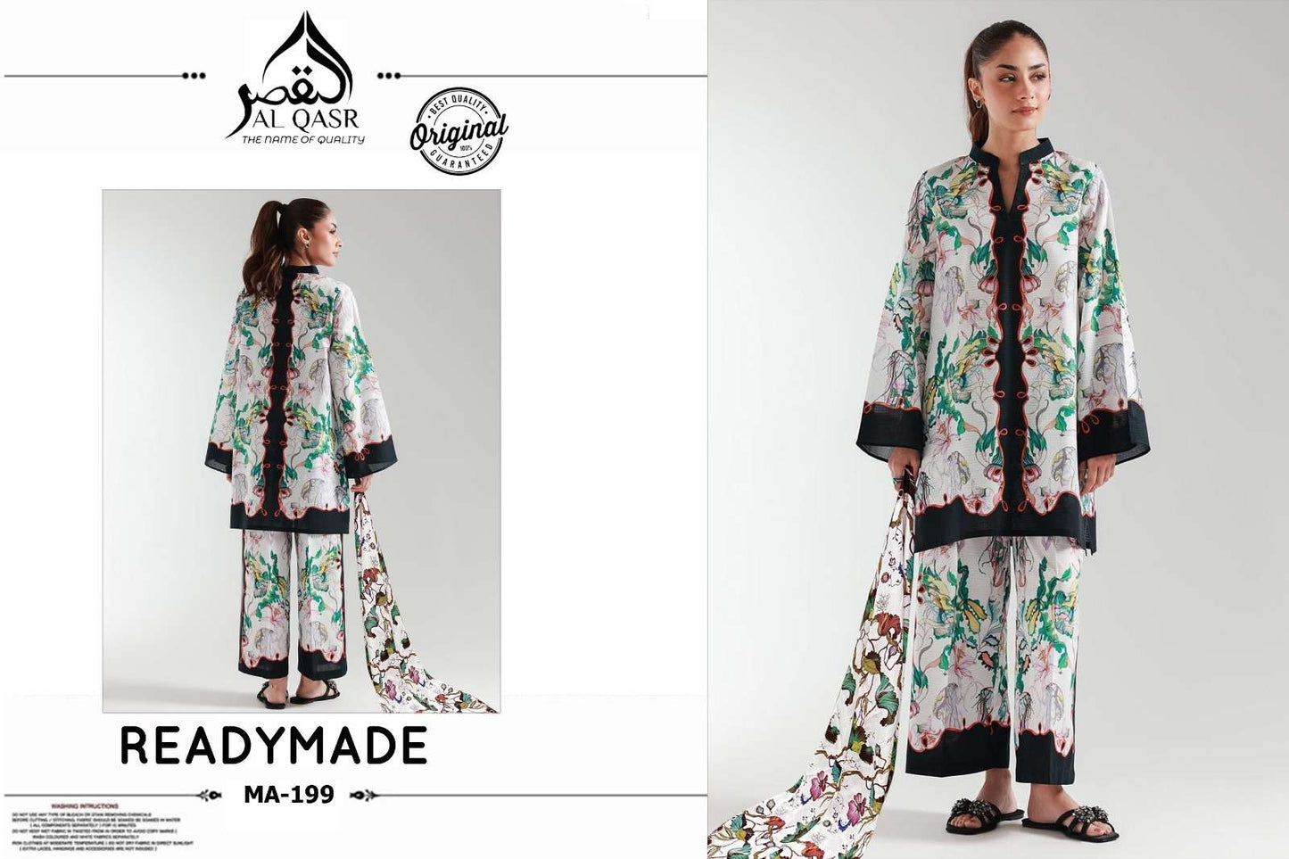 Turkish Design Ma 199 Al Qasr Satin Karachi Readymade Suits Exporter Gujarat
