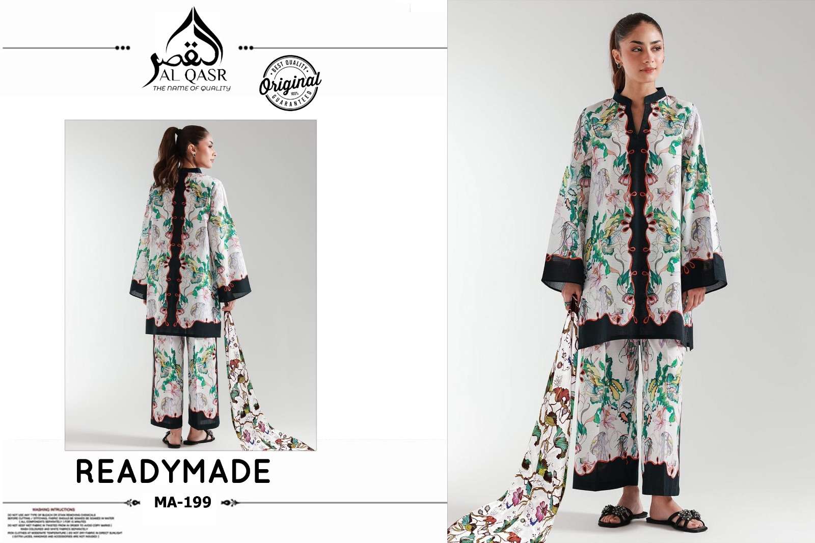 Turkish Design Ma 199 Al Qasr Satin Karachi Readymade Suits Exporter Gujarat