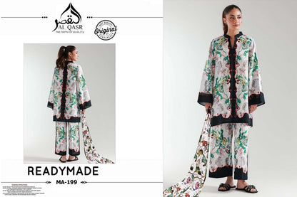 Turkish Design Ma 199 Al Qasr Satin Karachi Readymade Suits Exporter Gujarat