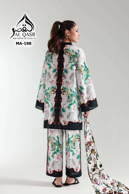 Turkish Design Ma 199 Al Qasr Satin Karachi Readymade Suits Exporter Gujarat