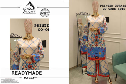 Turkish Design No 192 Al Qasr Satin Co Ord Set Manufacturer India