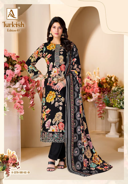 Turkish Edition 10 Alok Viscose Reyon Karachi Salwar Suits Wholesaler Gujarat
