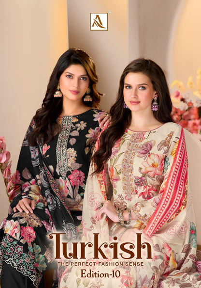 Turkish Edition 10 Alok Viscose Reyon Karachi Salwar Suits Wholesaler Gujarat