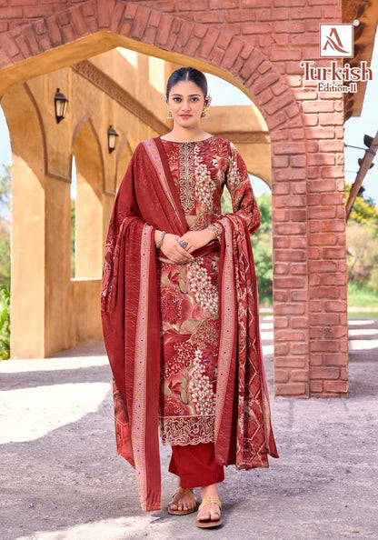 Turkish Edition 11 Alok Viscose Reyon Karachi Salwar Suits Manufacturer Ahmedabad