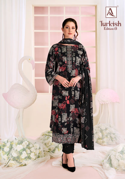 Turkish Edition 13 Alok Viscose Reyon Karachi Salwar Suits Manufacturer India