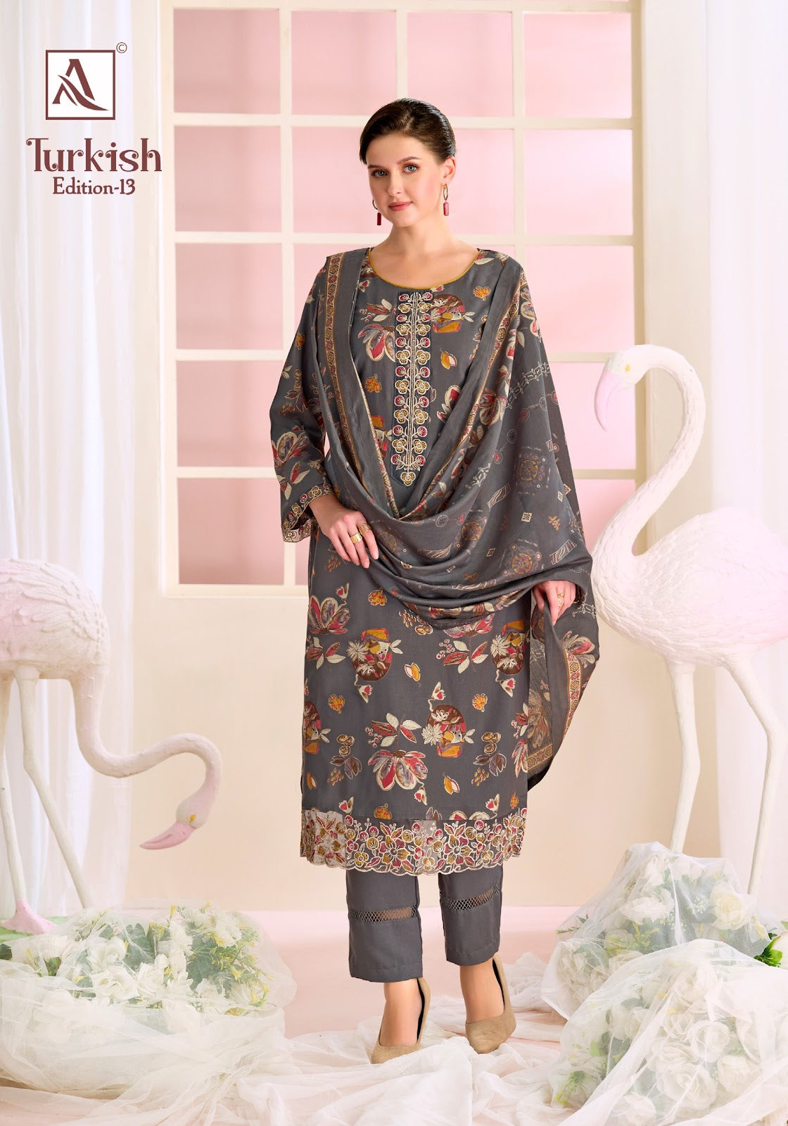 Turkish Edition 13 Alok Viscose Reyon Karachi Salwar Suits Manufacturer India